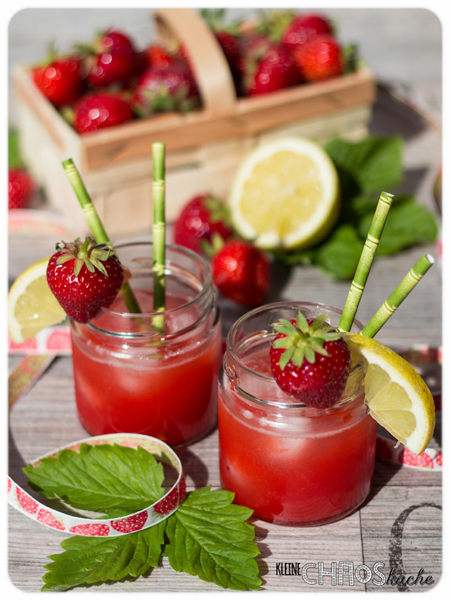 Erdbeerlimes Limes Erdbeeren Limette Zitrone Lemon Strawberry