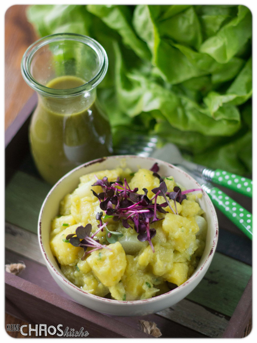 Kartoffelsalat mit Spargel und Bärlauch Vinaigrette 
